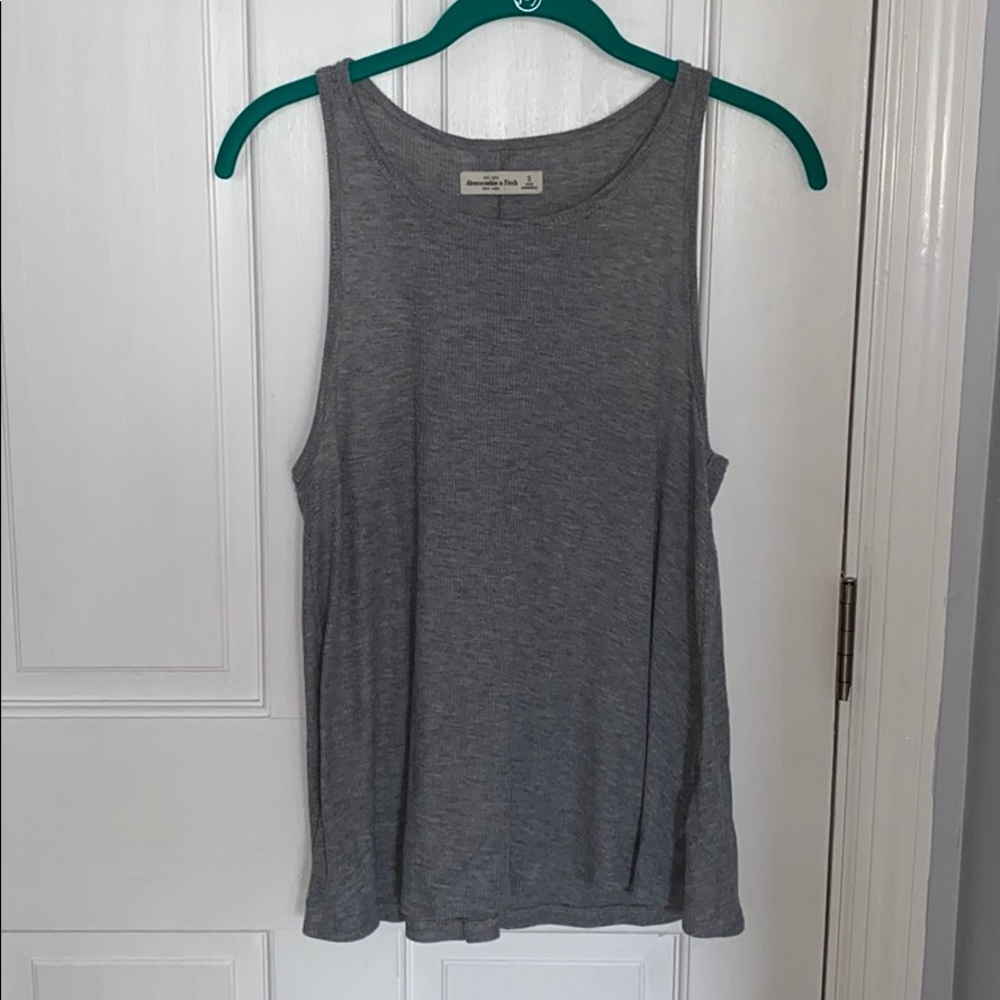 Gray racer back flowy tank